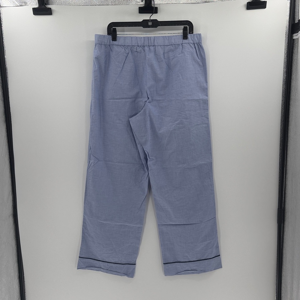 J. Crew Blue Pajama Set with Black Trim - Picture 5 of 9